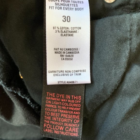 Jacob black straight leg jeans, size 30 - Picture 3 of 4